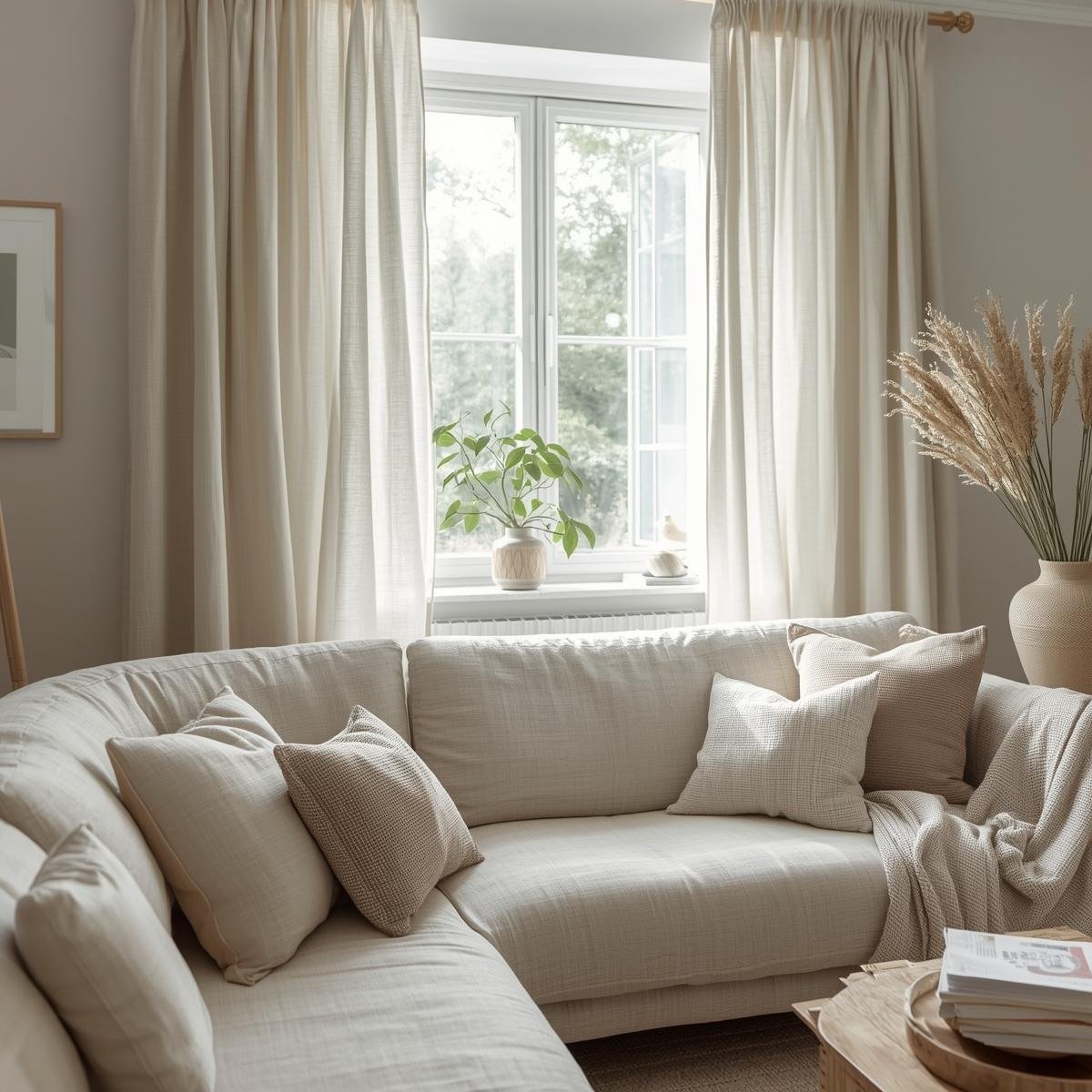 interior decor, organic curtains